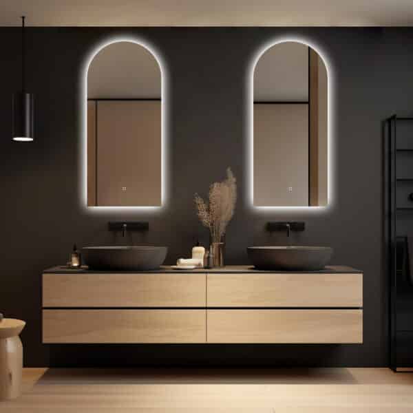 Badkamerspiegel Casablanca 45x100, 2 spiegels naast elkaar