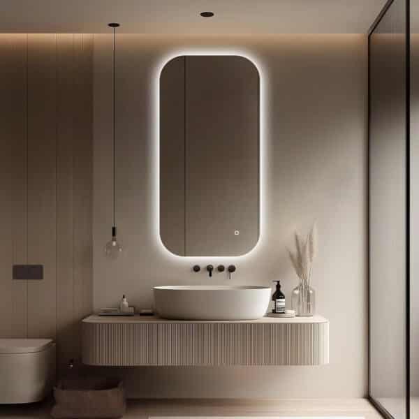 Badkamerspiegel Moderna 50×100, randloos, alternatieve badkamer