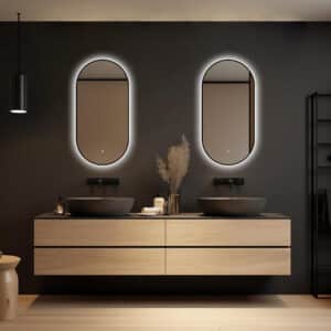 Badkamerspiegel Vienna 40x80, 2 spiegels naast elkaar