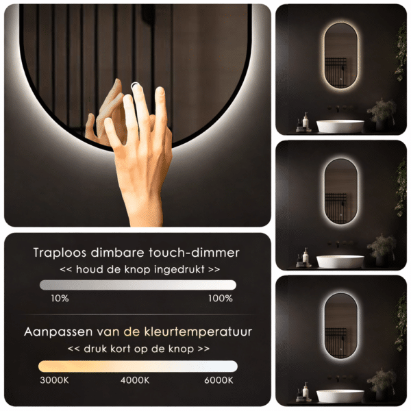 Badkamerspiegel_Badkamerspiegel_Vienna_dimbaar_kleurentemperatuur_instelbaar_3000k_4000k_6000_dimbaar_kleurentemperatuur_instelbaar_3000k_4000k_6000k