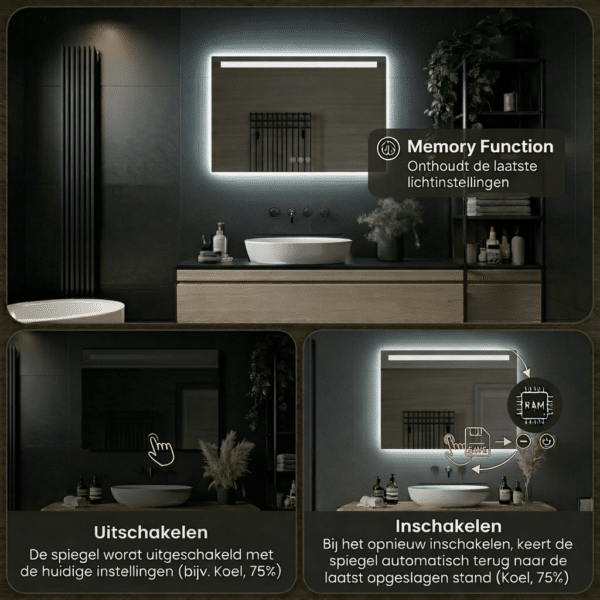 Badkamerpsiegel Ambi LED met lichtgeheugen