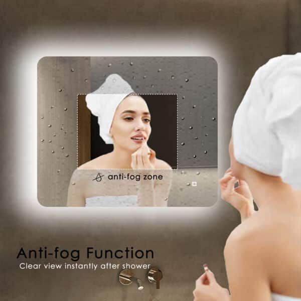Badkamerspiegel Malaga 80x60, Anti-fog