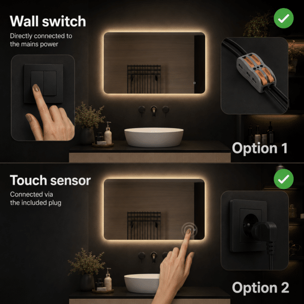 Badkamerspiegel Malaga switch touch