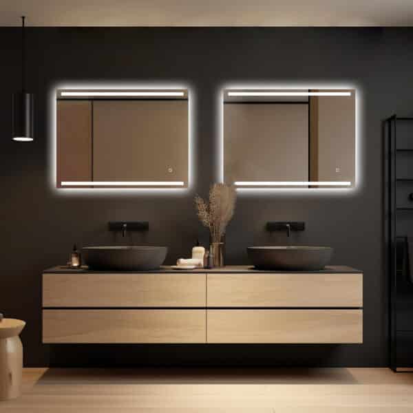 Badkamerspiegel Felix, 2 spiegels naast elkaar