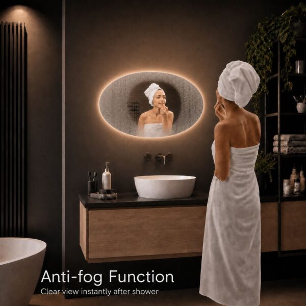 Badkamerspiegel Rondo 100x70 cm anti fog