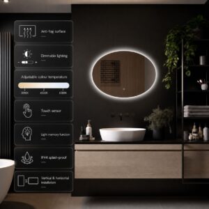 Badkamerspiegel Rondo 100×70 specs