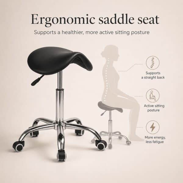 Zadelkruk ErgoBalance – Ergonomische zadelkruk, Verstelbaar en Wendbaar en tot 130kg detail (2)