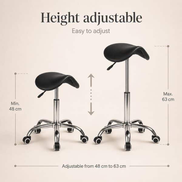Zadelkruk ErgoBalance – Ergonomische zadelkruk, Verstelbaar en Wendbaar en tot 130kg detail (3)