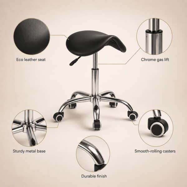 Zadelkruk ErgoBalance – Ergonomische zadelkruk, Verstelbaar en Wendbaar en tot 130kg detail (4)