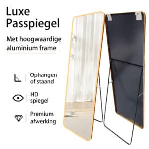 Passpiegel Elegancia goud, 3 elementen