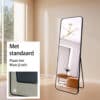 Passpiegel Elegancia zwart, staand standaard