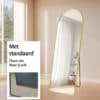 Passpiegel Luxora goud , met standaard