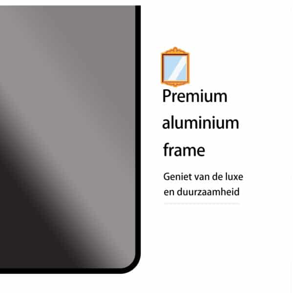 Passpiegel Luxora zwart, frame