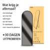 Passpiegel Luxora zwart, in de doos
