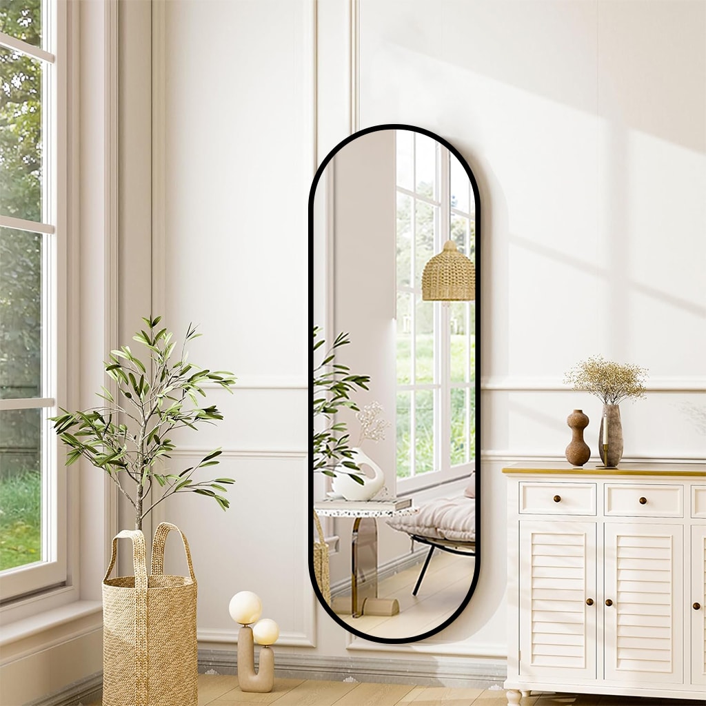 Passpiegel Ovalo zwart product afbeelding