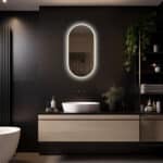 Badkamerspiegel Aurelia 40x80, met gouden lijst