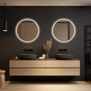 Badkamerspiegel Aurora, 2 spiegels naast elkaar