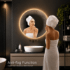 Badkamerspiegel Aurora 80×80, met Gouden Lijst anti fog