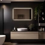 Badkamerspiegel Marbella 80x60 , met gouden lijst.