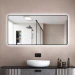 Badkamerspiegel Valencia 120x60, met zwarte lijst