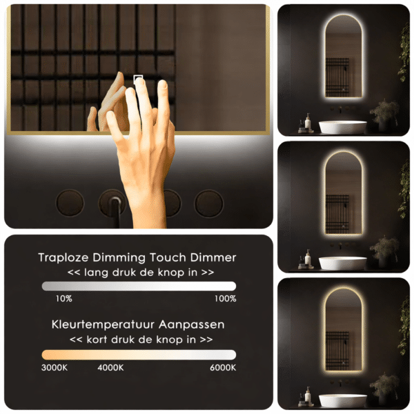 _Badkamerspiegel_Medina_dimbaar_kleurentemperatuur_instelbaar_3000k_4000k_6000_dimbaar_kleurentemperatuur_instelbaar_3000k_4000k_6000k