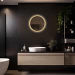 Badkamerspiegel Aurora 50x50, met Gouden Lijst