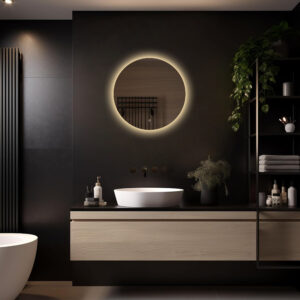 Badkamerspiegel Lena 60×60 ,randloos licht variant 3