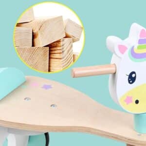 Houten Loopfiets Unicorn Kiddie-Bikes – 4 Wielen – Vanaf 1,5 Jaar – Peuter Loopfiets met Stabiel Frame (1)