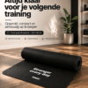Beschermmat 220x80 cm van Venec – Geluiddempende Fitnessmat voor Loopband & Fitnessapparatuur dikte opgerold