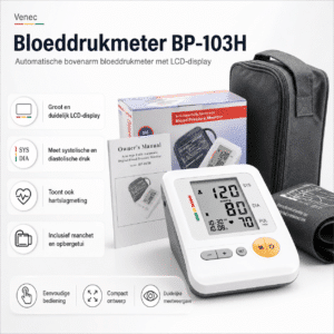 Bloeddrukmeter BP-103H van Venec – Automatische Bovenarm Bloeddrukmeter met LCD Display - sales