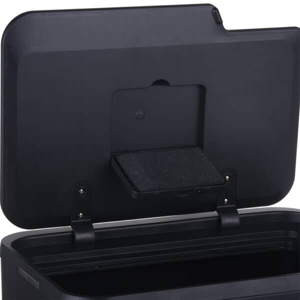 Prullenbak Venice Slim 36L Zwart – 1×33L + 1 x 3L met Geurfilter functies - smalle prullenbak 36 liter - detail (3)