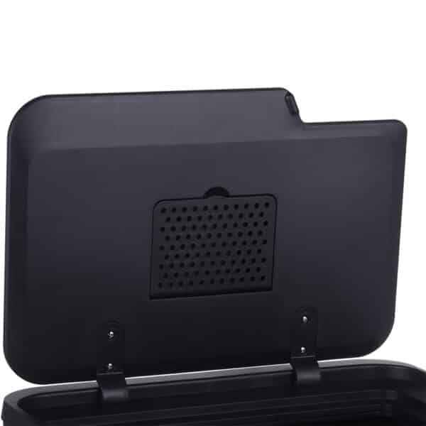 Prullenbak Venice Slim 36L Zwart – 1×33L + 1 x 3L met Geurfilter functies - smalle prullenbak 36 liter - detail (4)