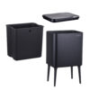 Prullenbak Venice Slim 36L Zwart – 1×33L + 1 x 3L met Geurfilter functies - smalle prullenbak 36 liter - detail (9)