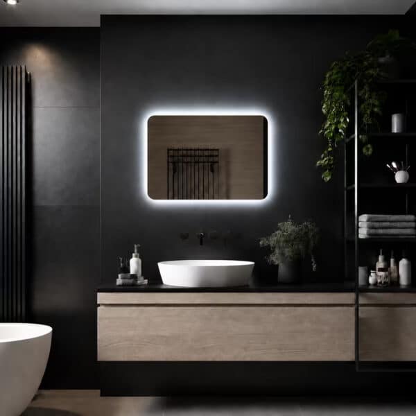 LOXA Malaga badkamerspiegel 80x60 cm met verschillende LED-lichtkleuren