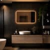 Badkamerspiegel Marbella 80x60, met gouden lijst details