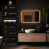 Badkamerspiegel Marbella 80×60 , met gouden lijst details (2)