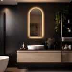 Badkamerspiegel Medina 100x45, met gouden lijst