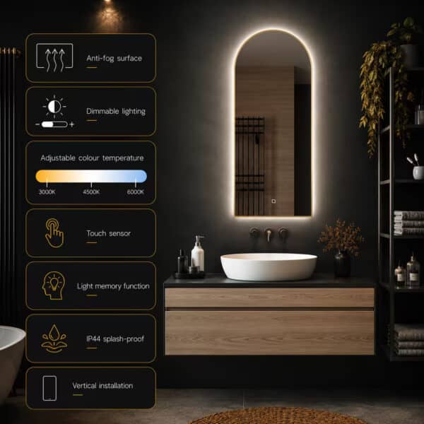 Badkamerspiegel Medina 100×45, met gouden lijst, details (7)_converted