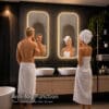 Badkamerspiegel Milano 100×50 , met gouden lijst detail (6)