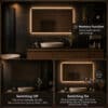 Badkamerspiegel Sorento 100x60 memory