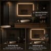 Badkamerspiegel Sorento 80x60 memory