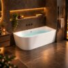 ALONI HOEKBAD - RECHTS - MET AFVOERSET EN CLICK WASTE - ACRYL - 170X78X58 CM - GLANZEND WIT (7)