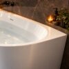 ALONI Halfvrijstaand Bad 170x78 cm – Glanzend Wit Incl. Afvoer & Clickwaste details (1)