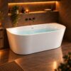 ALONI Halfvrijstaand Bad 170x78 cm – Glanzend Wit Incl. Afvoer & Clickwaste details (4)